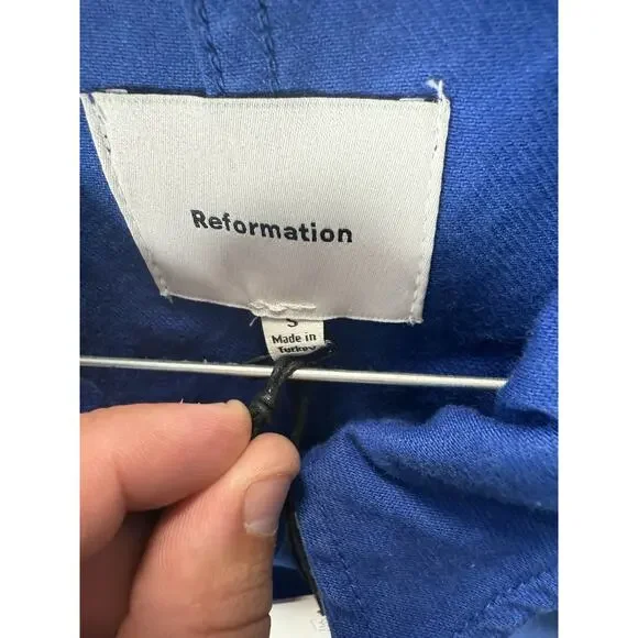 Reformation Callum Denim Chore Jacket Woman’s Size Small - Picture 9 of 12